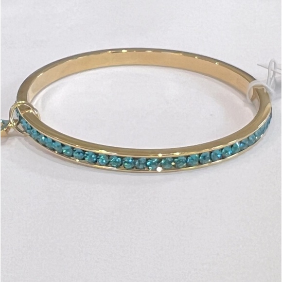NWT Coach Pave Bangle (Color: Gold/Turquoise) - Picture 10 of 14